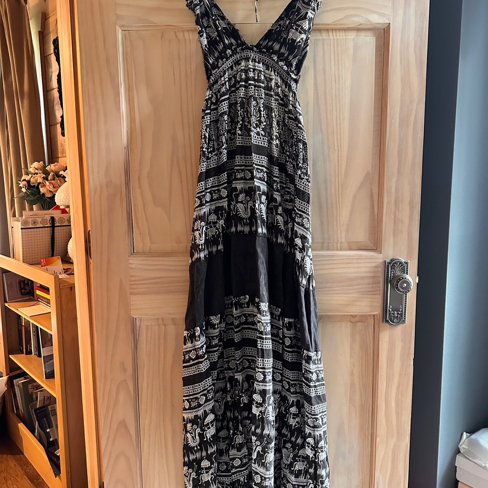 FreePeople Black and White Maxi Dress